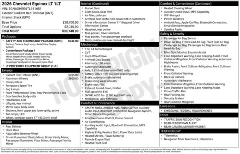 More photos of 2026 Chevrolet Equinox LT at Jim Norton T-Town Chevrolet, OK