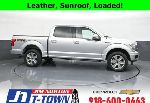 Silver 2018 Ford F-150 Platinum for sale in Tulsa, OK