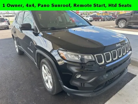 Black 2022 Jeep Compass Latitude for sale in Tulsa, OK