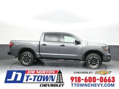 Gray 2021 Nissan Titan PRO-4X for sale in Tulsa, OK