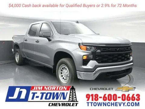 Gray 2025 Chevrolet Silverado 1500 WT for sale in Tulsa, OK