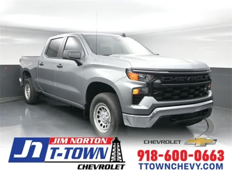 Gray 2025 Chevrolet Silverado 1500 WT for sale in Tulsa, OK