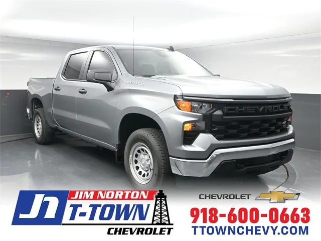 Gray 2025 Chevrolet Silverado 1500 WT for sale in Tulsa, OK