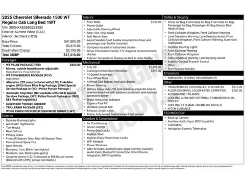 Photos of 2025 Chevrolet Silverado 1500 WT for sale in Tulsa, OK at Jim Norton T-Town Chevrolet