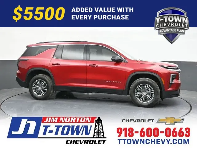 Red 2026 Chevrolet Traverse LT for sale in Tulsa, OK