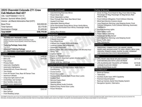 Photos of 2025 Chevrolet Colorado Z71 for sale in Tulsa, OK at Jim Norton T-Town Chevrolet