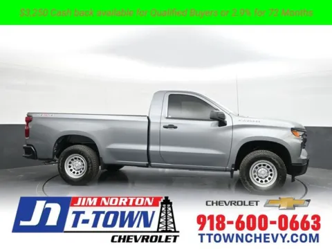 Gray 2025 Chevrolet Silverado 1500 WT for sale in Tulsa, OK