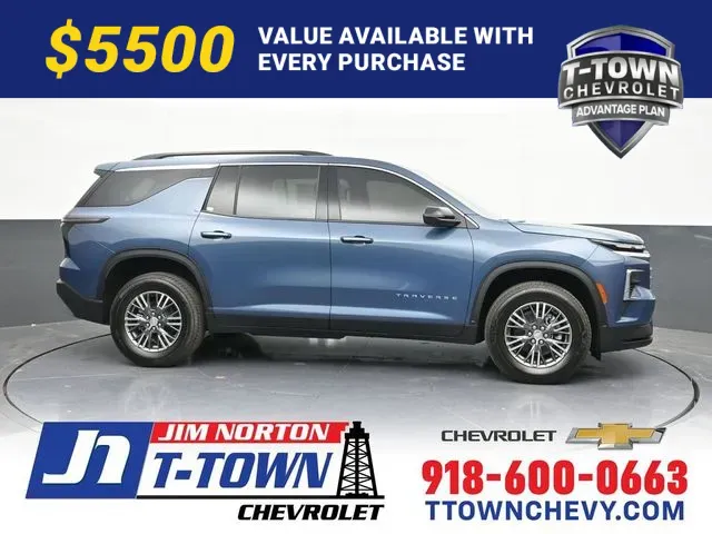 Blue 2026 Chevrolet Traverse LT for sale in Tulsa, OK