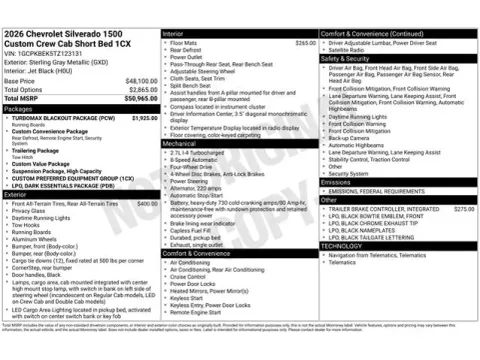 Photos of 2026 Chevrolet Silverado 1500 Custom for sale in Tulsa, OK at Jim Norton T-Town Chevrolet