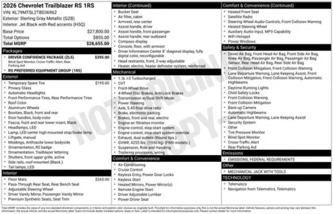 Photos of 2026 Chevrolet TrailBlazer RS for sale in Tulsa, OK at Jim Norton T-Town Chevrolet