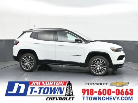 White 2022 Jeep Compass Limited for sale in Tulsa, OK
