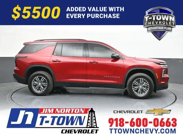 Red 2026 Chevrolet Traverse LT for sale in Tulsa, OK