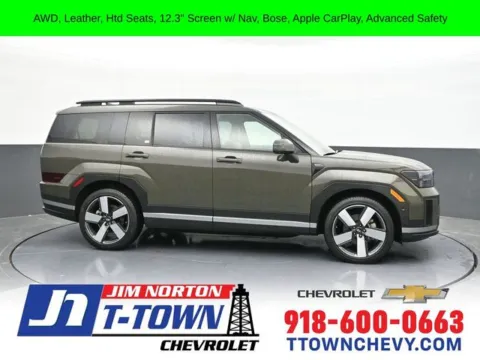 Green 2025 Hyundai Santa Fe Hybrid Limited for sale in Tulsa, OK