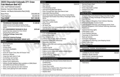 Photos of 2025 Chevrolet Colorado Z71 for sale in Tulsa, OK at Jim Norton T-Town Chevrolet