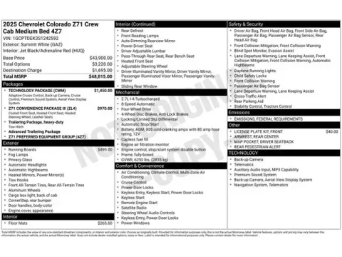 Photos of 2025 Chevrolet Colorado Z71 for sale in Tulsa, OK at Jim Norton T-Town Chevrolet