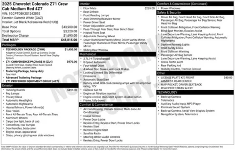 Photos of 2025 Chevrolet Colorado Z71 for sale in Tulsa, OK at Jim Norton T-Town Chevrolet