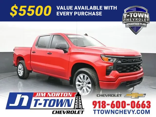 Red 2026 Chevrolet Silverado 1500 Custom for sale in Tulsa, OK