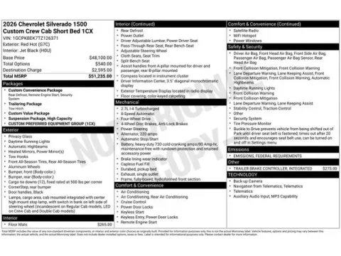 Photos of 2026 Chevrolet Silverado 1500 Custom for sale in Tulsa, OK at Jim Norton T-Town Chevrolet