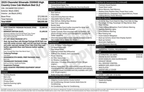 Photos of 2025 Chevrolet Silverado 2500HD High Country for sale in Tulsa, OK at Jim Norton T-Town Chevrolet