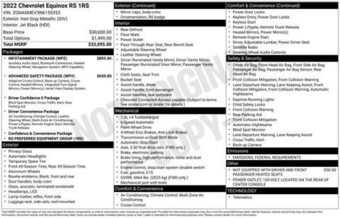 Another view of 2022 Chevrolet Equinox RS for sale in Tulsa, OK at Jim Norton T-Town Chevrolet