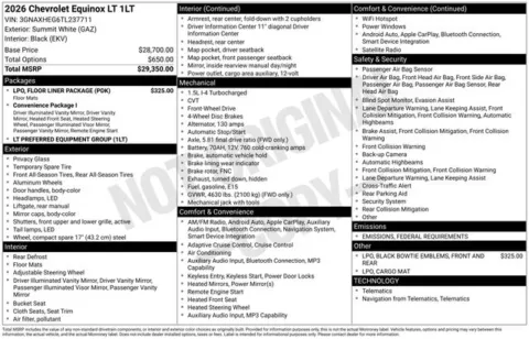 Photos of 2026 Chevrolet Equinox LT for sale in Tulsa, OK at Jim Norton T-Town Chevrolet