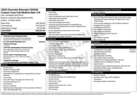 Photos of 2025 Chevrolet Silverado 2500HD Custom for sale in Tulsa, OK at Jim Norton T-Town Chevrolet