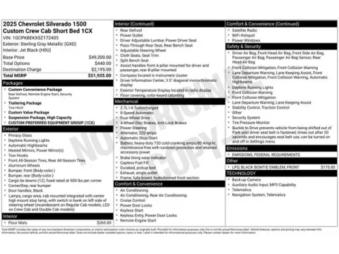 Another view of 2025 Chevrolet Silverado 1500 Custom for sale in Tulsa, OK at Jim Norton T-Town Chevrolet