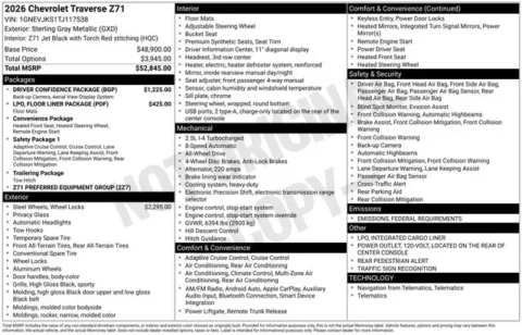 Photos of 2026 Chevrolet Traverse Z71 for sale in Tulsa, OK at Jim Norton T-Town Chevrolet