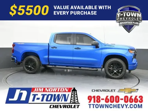 Blue 2026 Chevrolet Silverado 1500 Custom for sale in Tulsa, OK