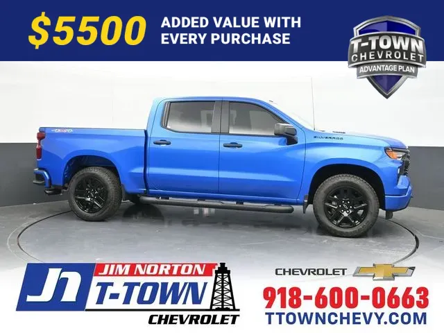 Blue 2026 Chevrolet Silverado 1500 Custom for sale in Tulsa, OK