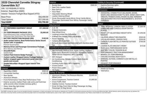 Another view of 2020 Chevrolet Corvette Stingray for sale in Tulsa, OK at Jim Norton T-Town Chevrolet