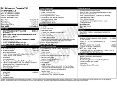Another view of 2025 Chevrolet Corvette Z06 for sale in Tulsa, OK at Jim Norton T-Town Chevrolet