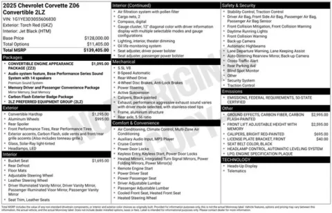 Another view of 2025 Chevrolet Corvette Z06 for sale in Tulsa, OK at Jim Norton T-Town Chevrolet