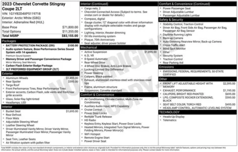 Another view of 2023 Chevrolet Corvette Stingray for sale in Tulsa, OK at Jim Norton T-Town Chevrolet