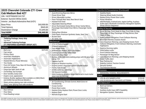 Photos of 2025 Chevrolet Colorado Z71 for sale in Tulsa, OK at Jim Norton T-Town Chevrolet