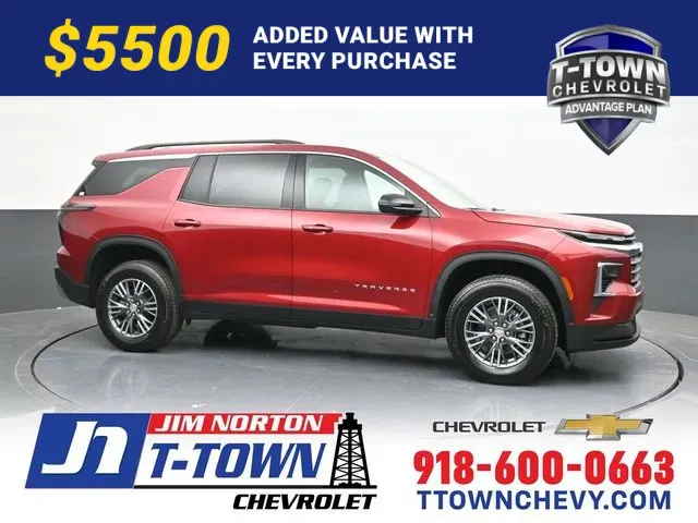 Red 2026 Chevrolet Traverse LT for sale in Tulsa, OK