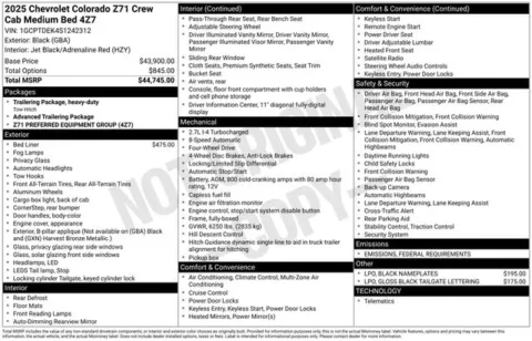 Photos of 2025 Chevrolet Colorado Z71 for sale in Tulsa, OK at Jim Norton T-Town Chevrolet