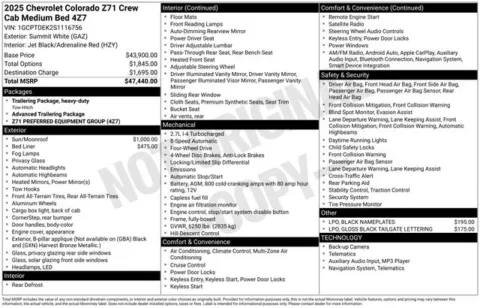 Photos of 2025 Chevrolet Colorado Z71 for sale in Tulsa, OK at Jim Norton T-Town Chevrolet