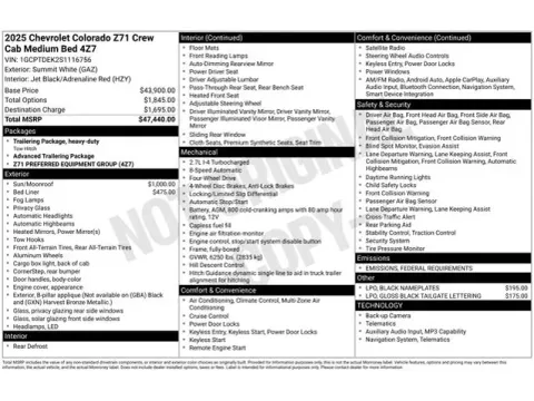 Photos of 2025 Chevrolet Colorado Z71 for sale in Tulsa, OK at Jim Norton T-Town Chevrolet