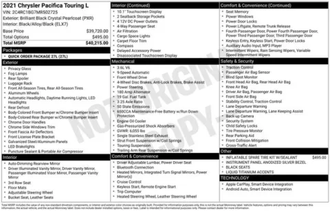 Another view of 2021 Chrysler Pacifica Touring L for sale in Tulsa, OK at Jim Norton T-Town Chevrolet