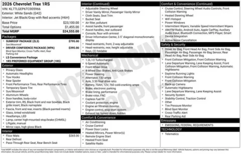 Photos of 2026 Chevrolet Trax 1RS for sale in Tulsa, OK at Jim Norton T-Town Chevrolet