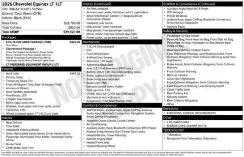 Photos of 2026 Chevrolet Equinox LT for sale in Tulsa, OK at Jim Norton T-Town Chevrolet