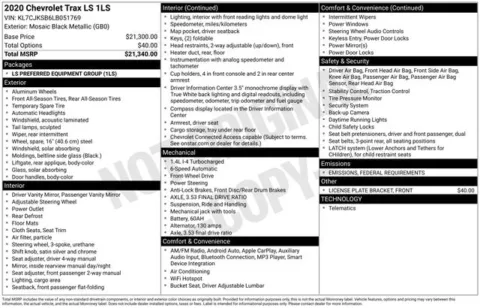 Photos of 2020 Chevrolet Trax LS for sale in Tulsa, OK at Jim Norton T-Town Chevrolet