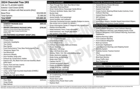 Green 2024 Chevrolet Trax 2RS for sale in Tulsa, OK