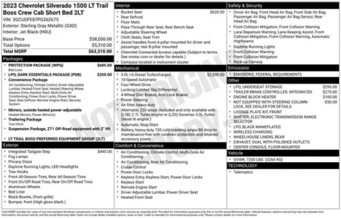 Gray 2023 Chevrolet Silverado 1500 LT Trail Boss for sale in Tulsa, OK