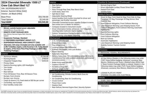 White 2024 Chevrolet Silverado 1500 LT for sale in Tulsa, OK