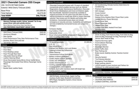 Red 2021 Chevrolet Camaro SS for sale in Tulsa, OK