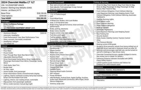 Gray 2024 Chevrolet Malibu LT for sale in Tulsa, OK