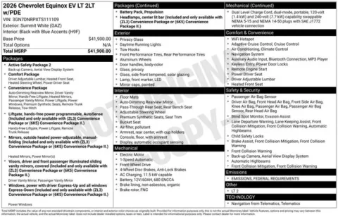 Photos of 2026 Chevrolet Equinox EV LT for sale in Tulsa, OK at Jim Norton T-Town Chevrolet