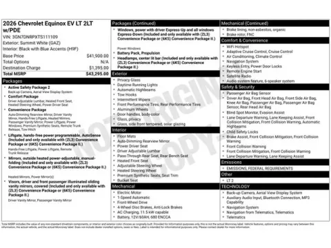 Photos of 2026 Chevrolet Equinox EV LT for sale in Tulsa, OK at Jim Norton T-Town Chevrolet